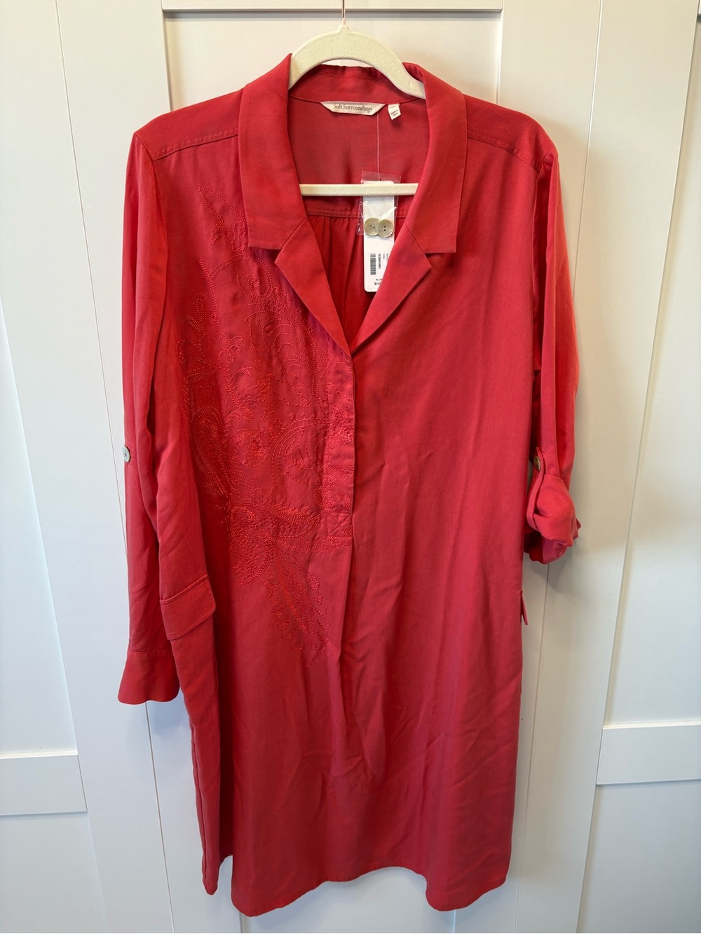 Soft Surroundings Embroidered Shirt Dress - Picture 2 of 11